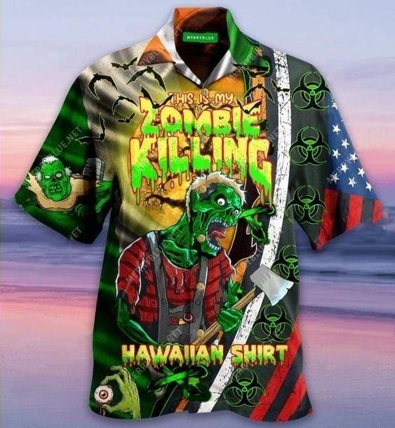 Zombie Killing Aloha Hawaiian Shirt Colorful Short Sleeve Summer Beach Casual Shirt For Men And Women