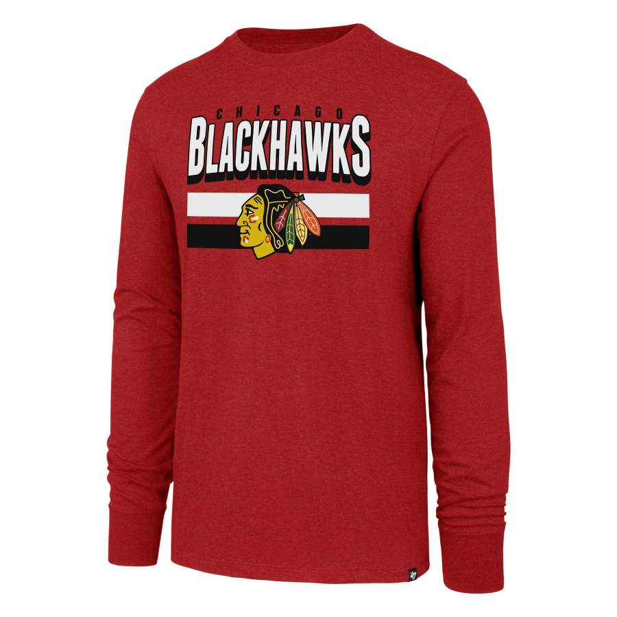 Chicago Blackhawks ’47 Club Long Sleeve T-Shirt 3D All Over Print