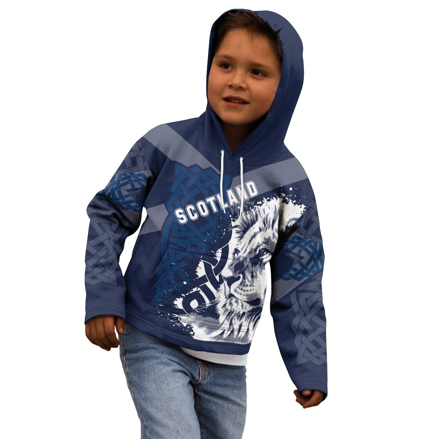 [Kid] Scotland Celtic Hoodie Cross Celt Lion