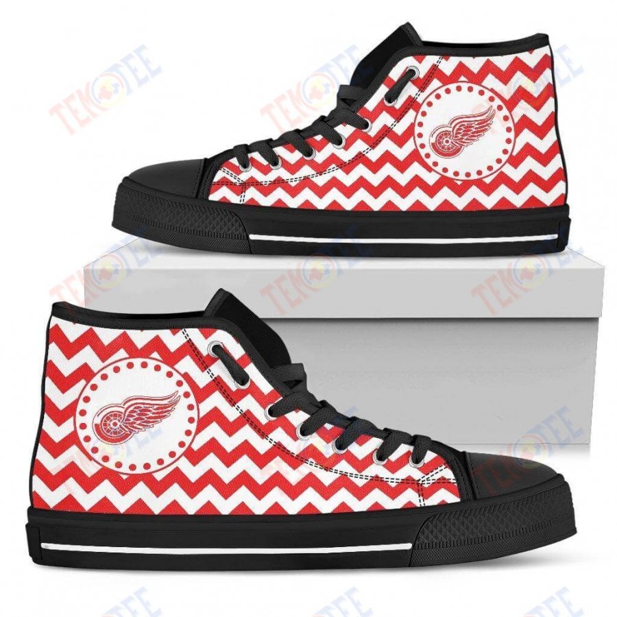 Mens Womens Detroit Red Wings High Top Shoes Chevron Broncos 3D Printable TMT570