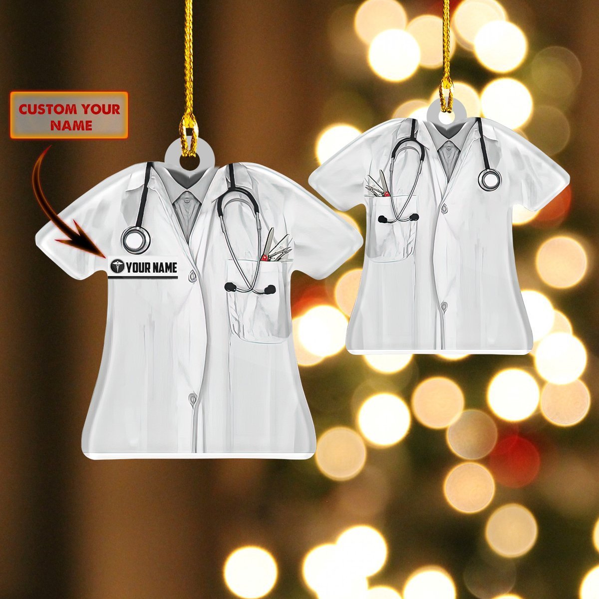 Rd-Hkm Nurse – Custom Shaped Ornament