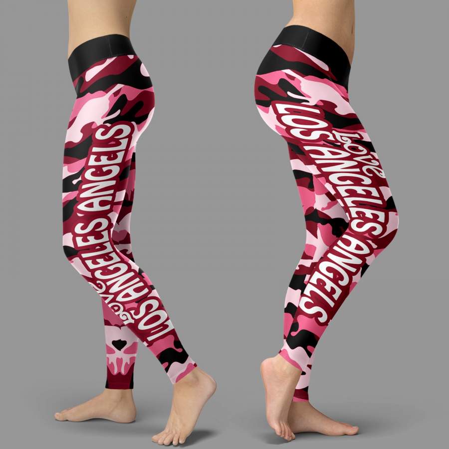 Camo Sporty Trending Fashion Fabulous Los Angeles Angels Leggings