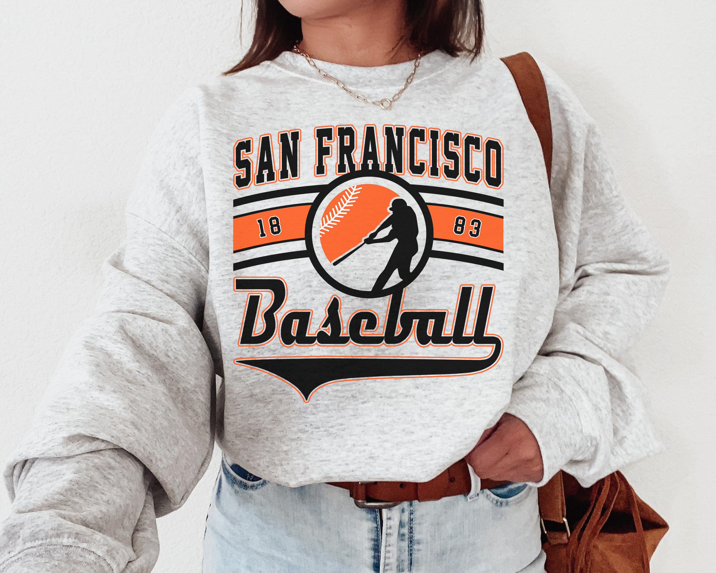 Vintage San Francisco Giant Crewneck Sweatshirt / T-Shirt, Giants EST 1883 Sweatshirt, San Francisco Baseball Game Day, Retro Giants Shirt