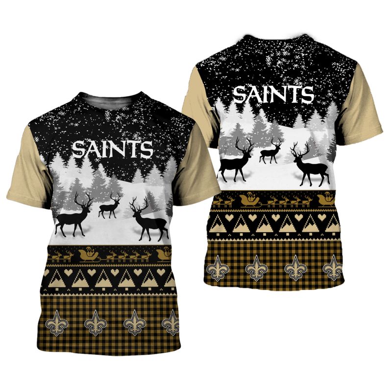 New Orleans Saints Casual Christmas T-Shirt