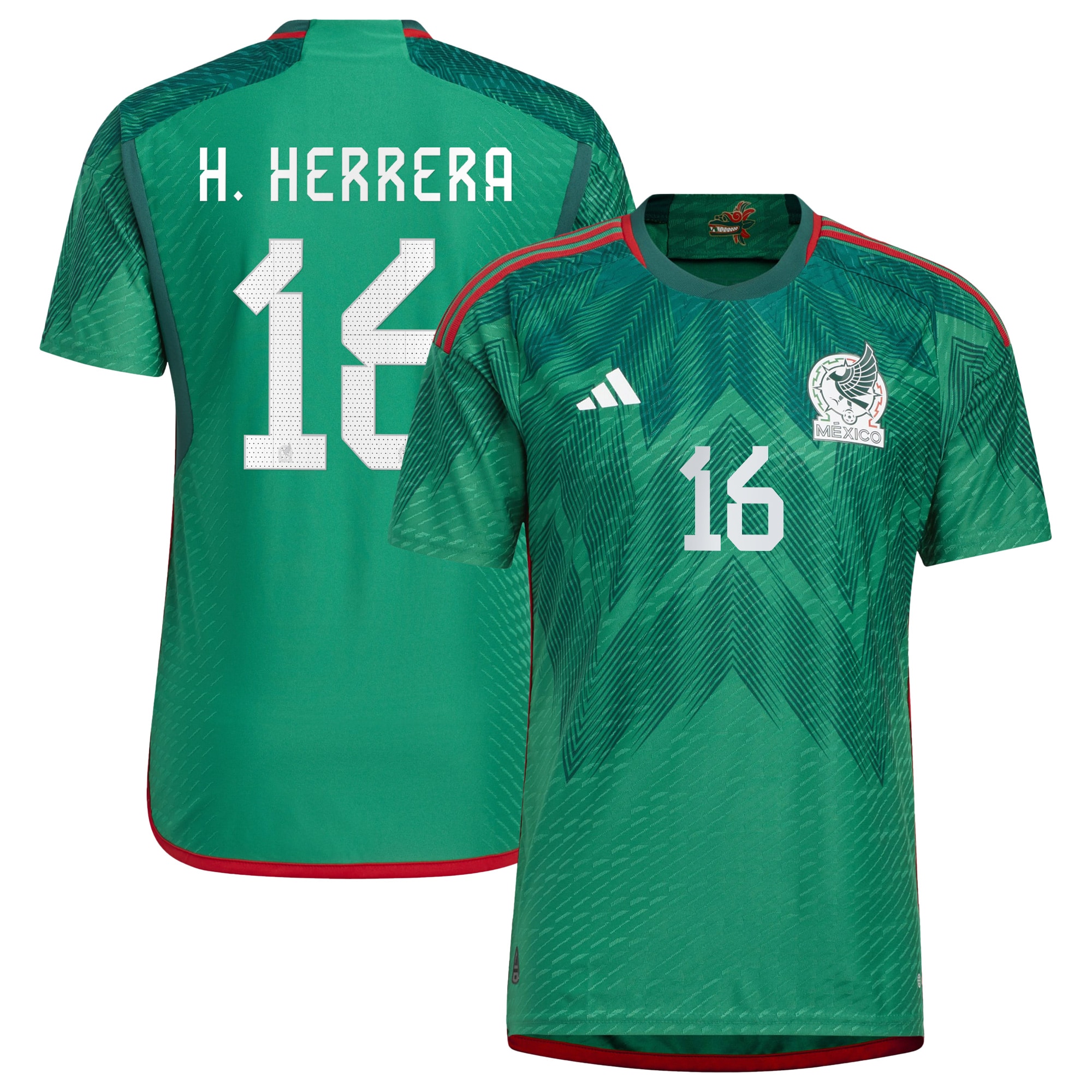 Héctor Herrera Mexico National Team 2022/23 Home Authentic Player Jersey – Green