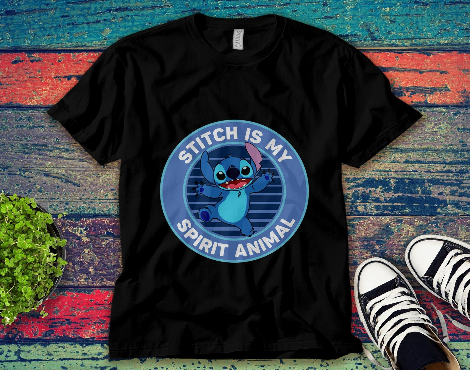 Stitch Is My Spirit Animal Funny Stitch Unisex T-Shirt Unisex Adult Bella Shirt Gift Ke468