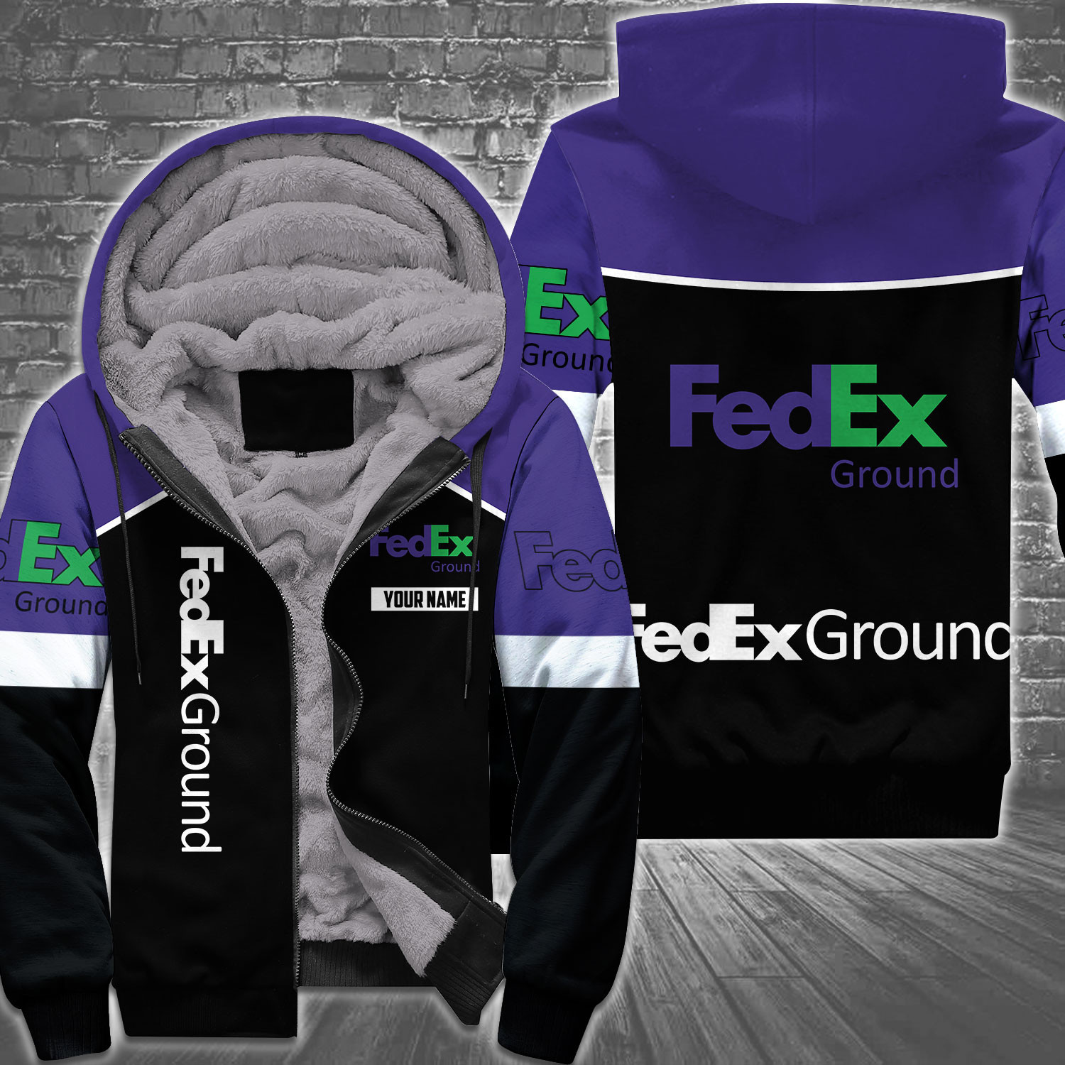 Fedex Ground Custom Name Fleece Hoodie 3D #Hd