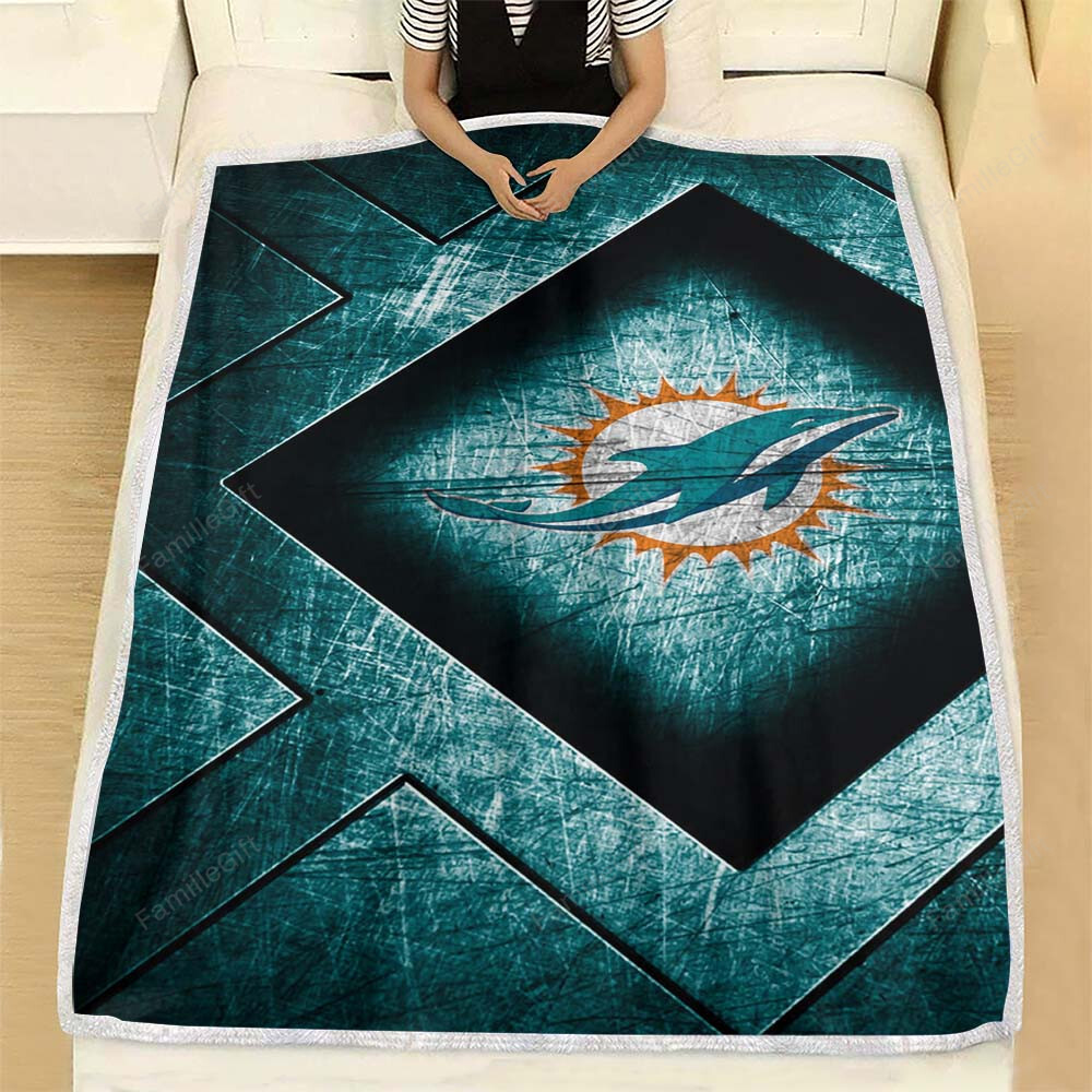 Dolphins Stone Fleece Blanket – Football Soft Blanket, Warm Blanket