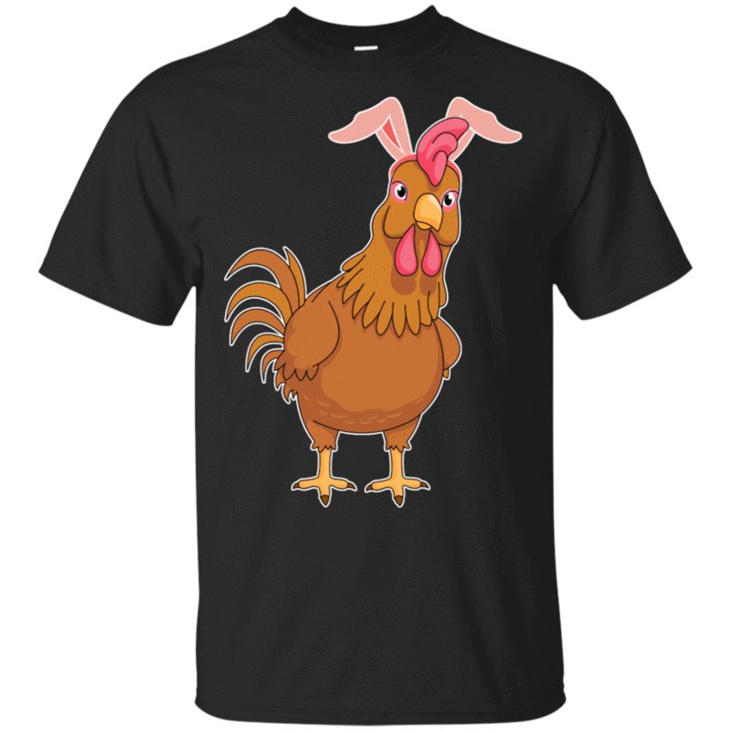 Chicken Hen Easter Bunny Rabbit Ears Funny T-shirt