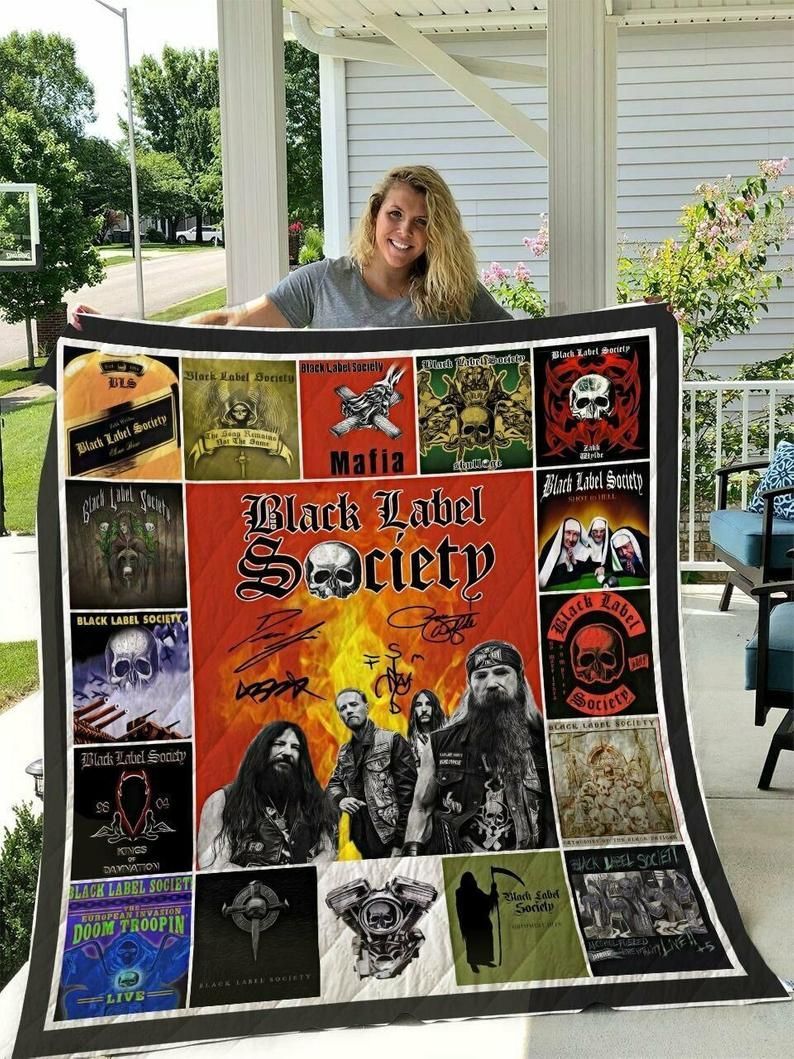 Black Label Society Great For Fans For Mother’S Day Home Decor Fleece Quilt Blanket Personalized Customized Home Bedroom Decor Gift