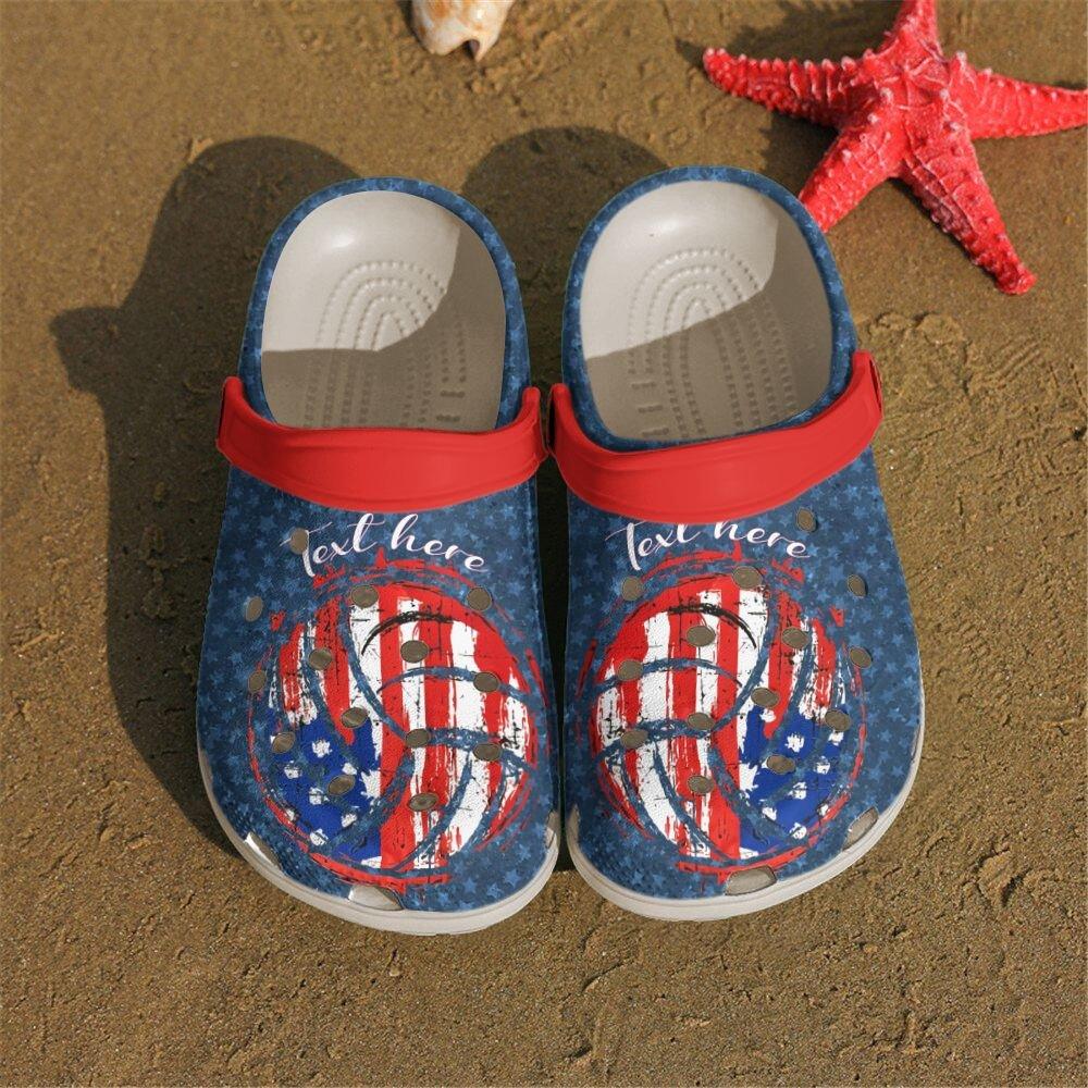 Volleyball Personalized Clog, Custom Name, Text, Color, Number Fashion Style For Women, Men, Kid, Print 3D American Volleyball