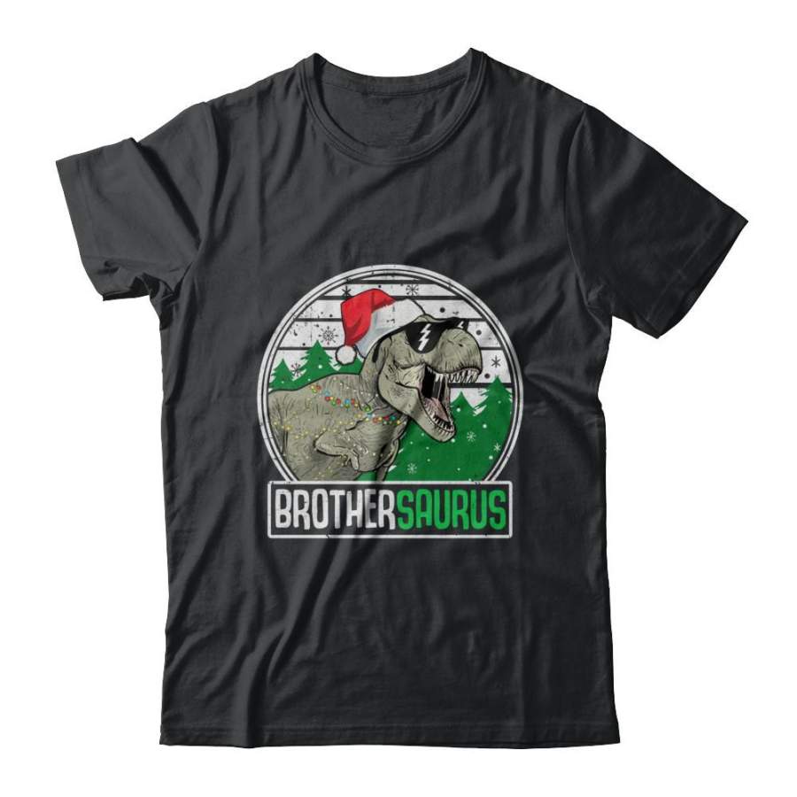 Brothersaurus Brother Dinosaur T-Rex Family Christmas T-shirt