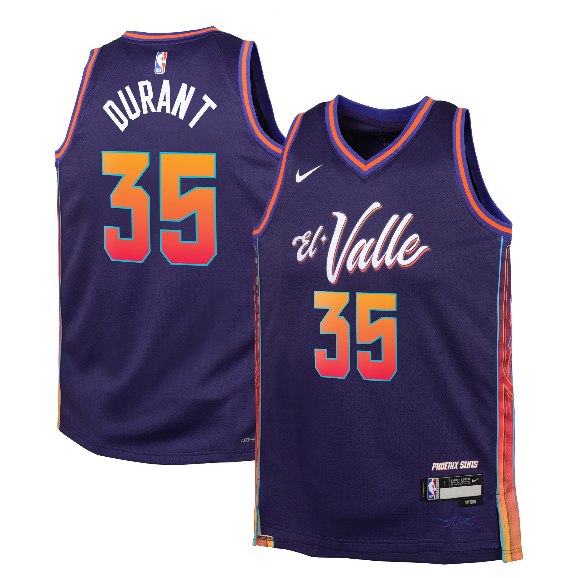 Phoenix Suns City Edition Swingman Jersey 23 – Purple – Kevin Durant – Youth