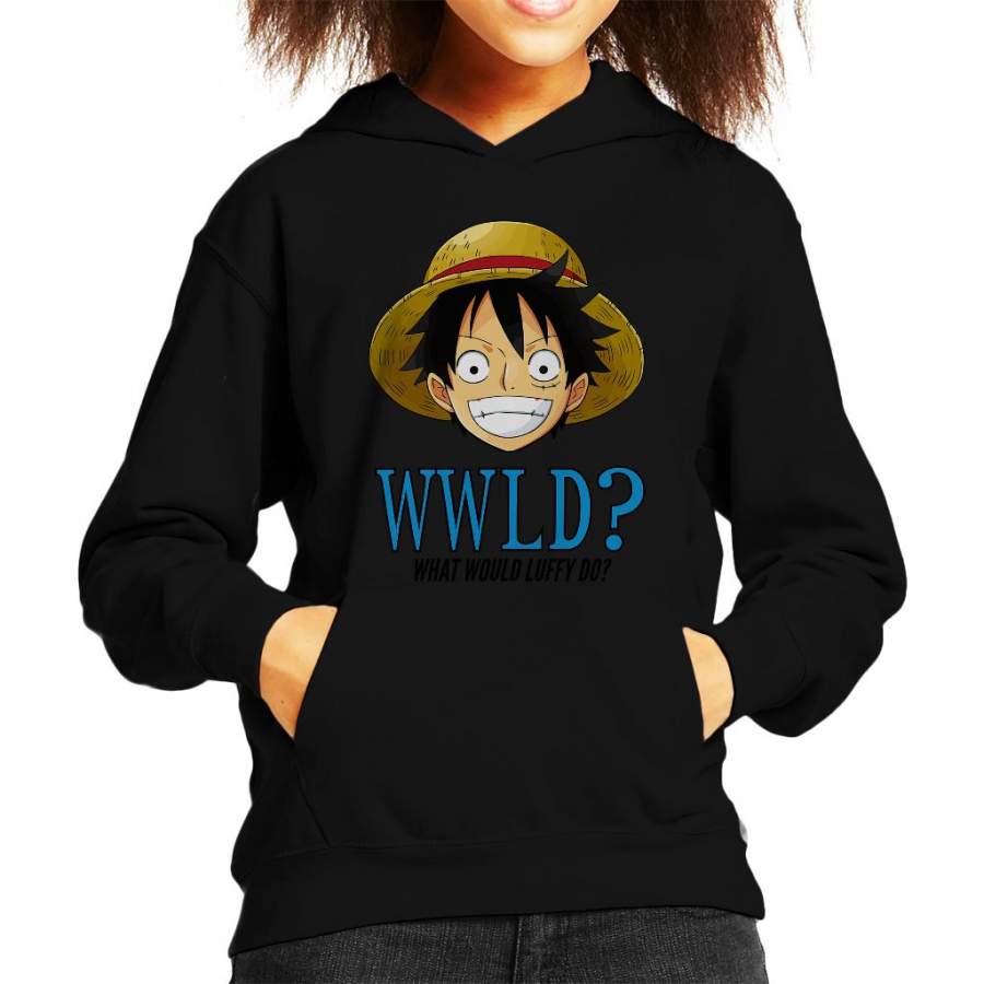 WWLD What Would Monkey D Luffy Do One Piece Kid’s Hooded Sweatshirt