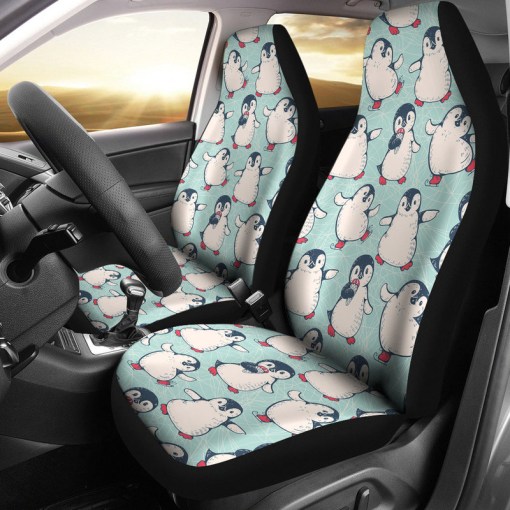 Cute Penguin Pattern Universal Fit Car Seat Covers 2980