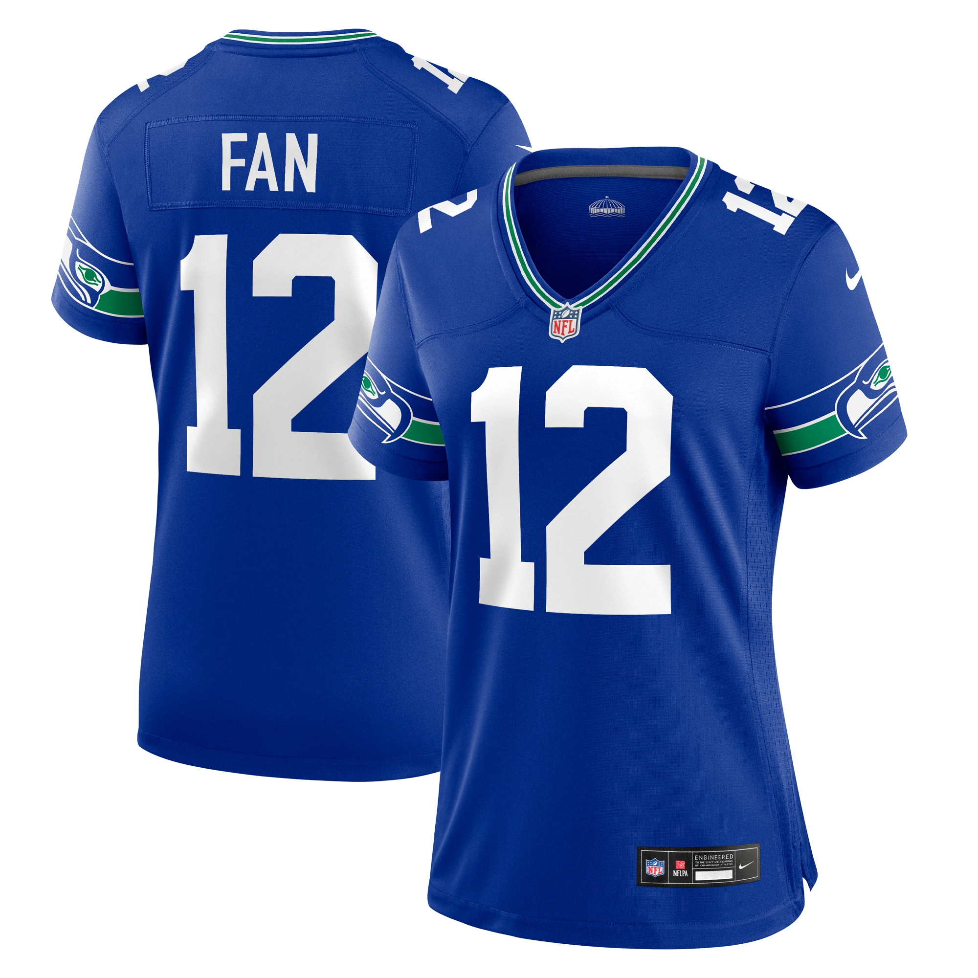 Women’s Seattle Seahawks 12th Fan Royal Player Jersey