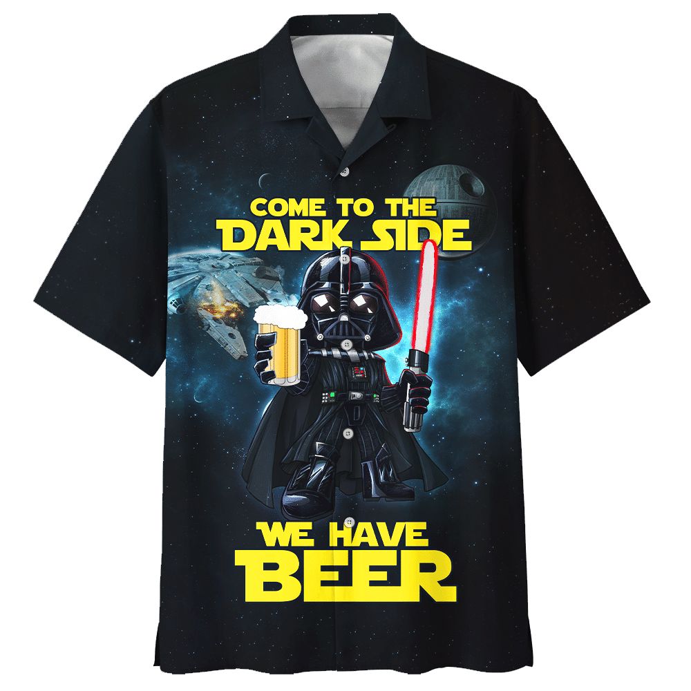 Sw Darth Vader Come To The Dark Side We Have Beer – Hawaiian Shirt – Owl Ohh