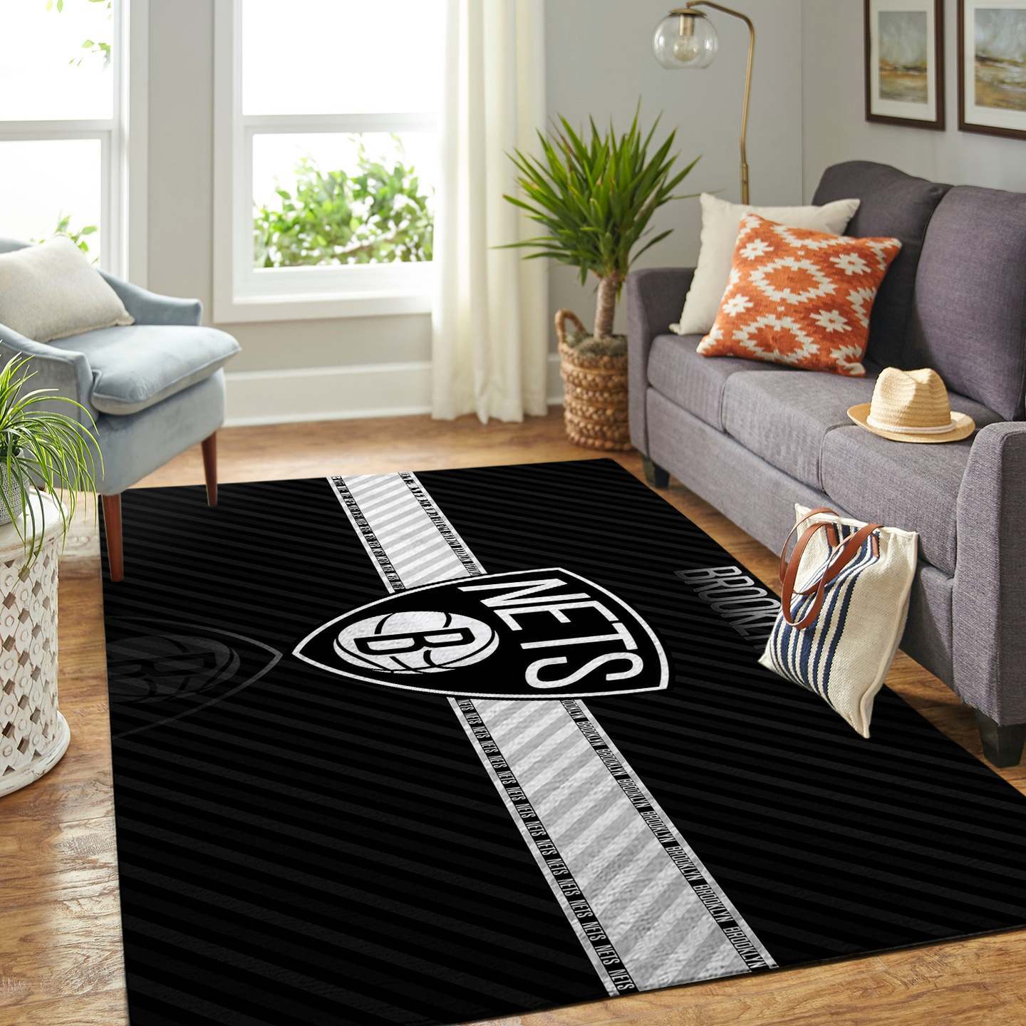 The 20 Rug Brooklyn Nets Rug Basketball Floor Decor