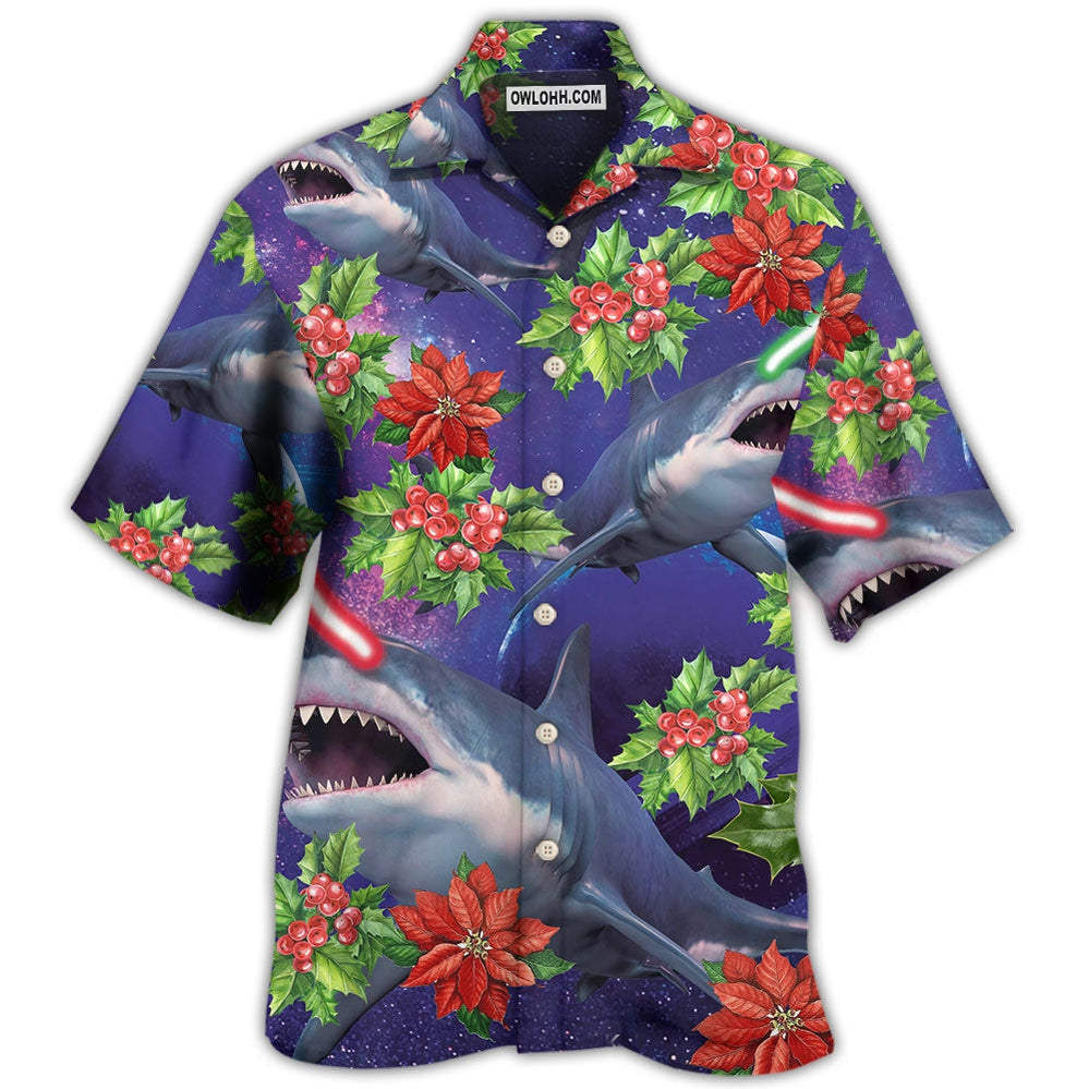 Shark Funny With Xmas Amazing Style – Hawaiian Shirt  – Owl Ohh