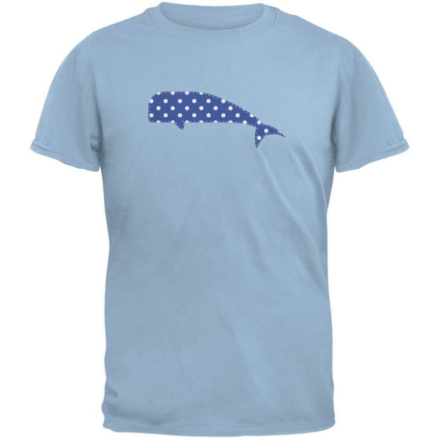 Summer – Whale Faux Stitched Light Blue Youth T-Shirt