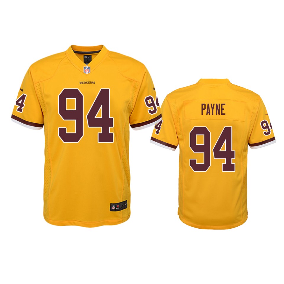 Washington Redskins Daron Payne Red Color Rush Game Jersey