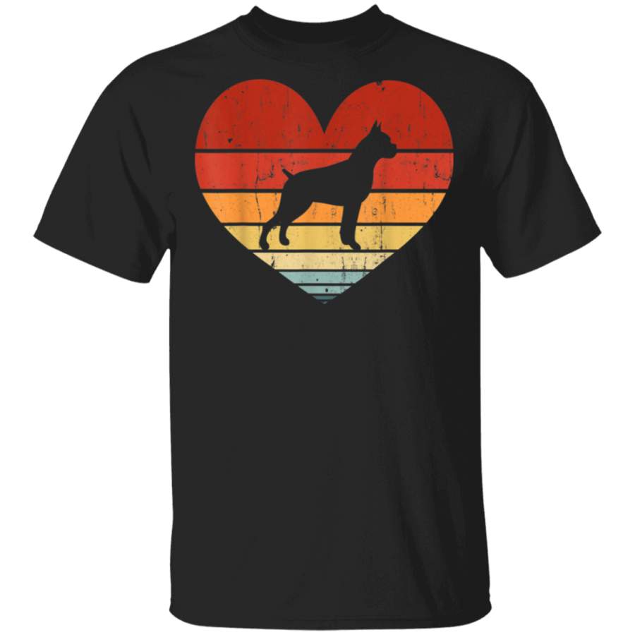 Dog Lover T Tshirt Vintage Pet Boxer Heart Gift valentine Tshirt