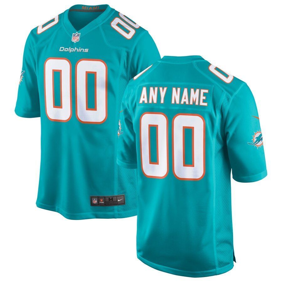 Dolphins Custom Team Color Game Jersey Aqua 2019