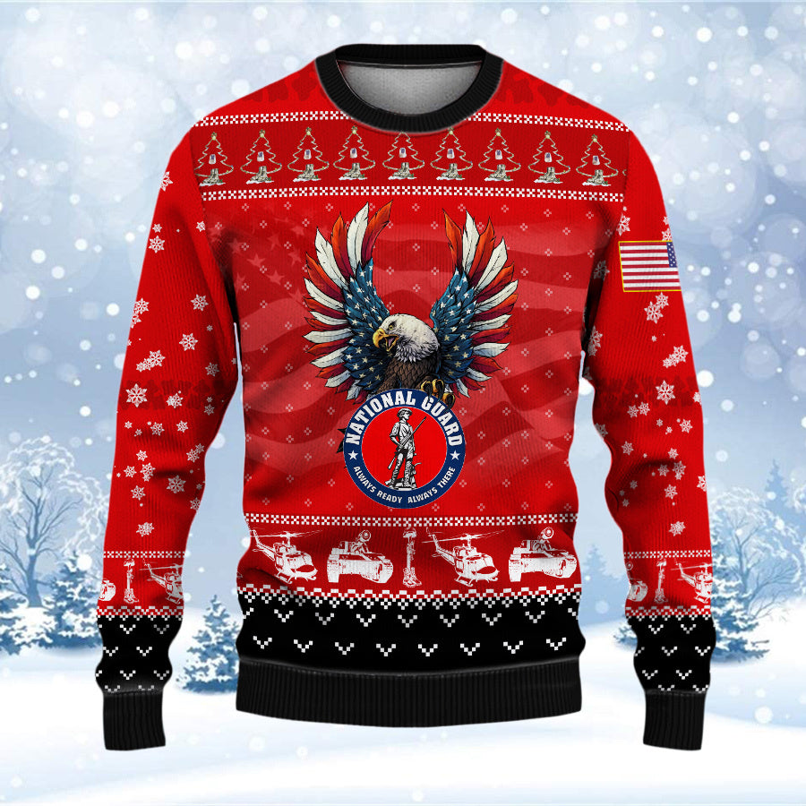 Armed Forces National Guard Veteran Military Soldier Ugly Sweater