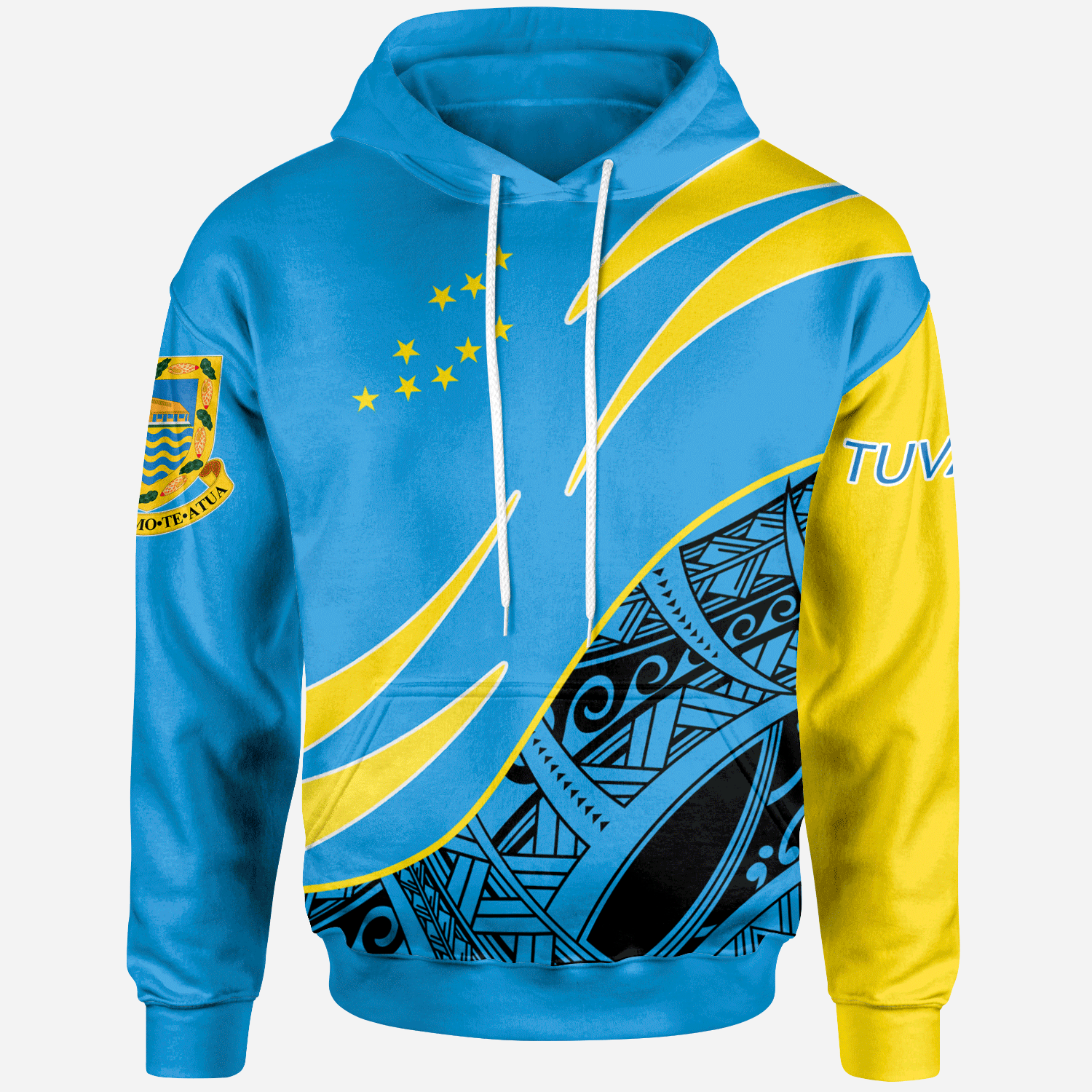 Tuvalu Hoodie – Custom Symmetrical Lines – BN27