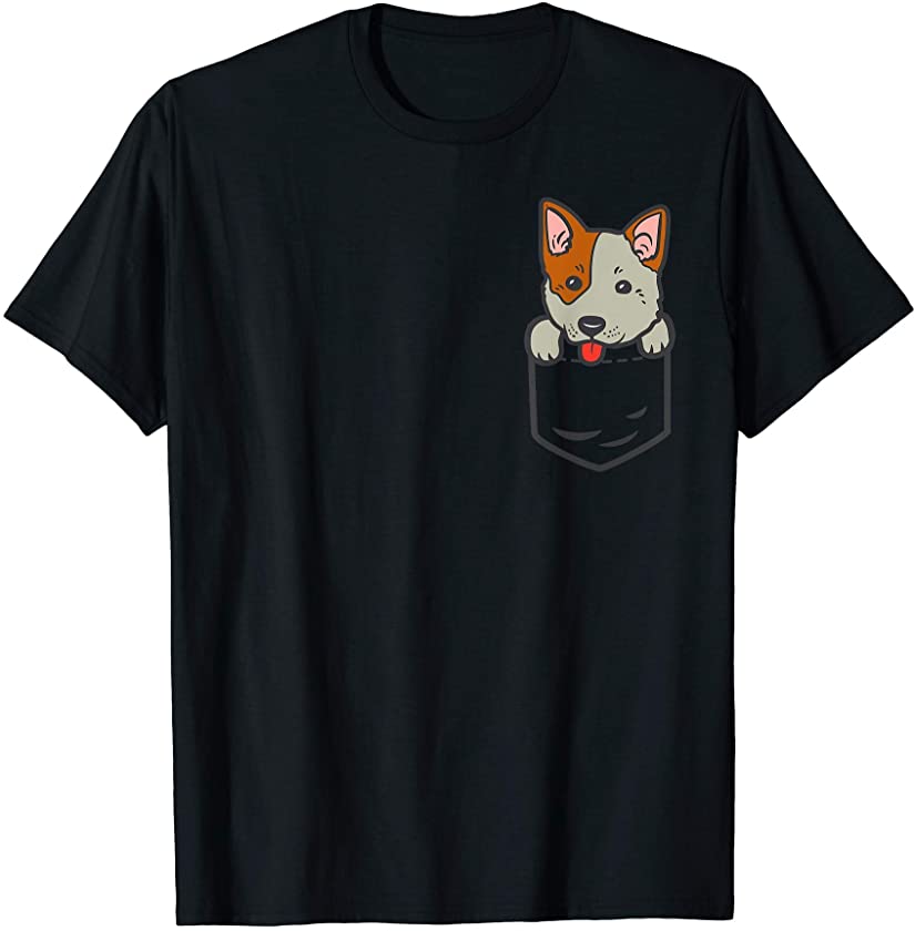 Pocket Heeler Animal Pet Blue Red Australian Cattle Dog Gift T-Shirt