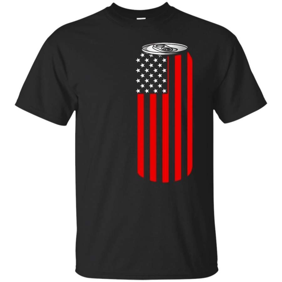 AGR 4TH Of July Beer Can Flag Tshirt