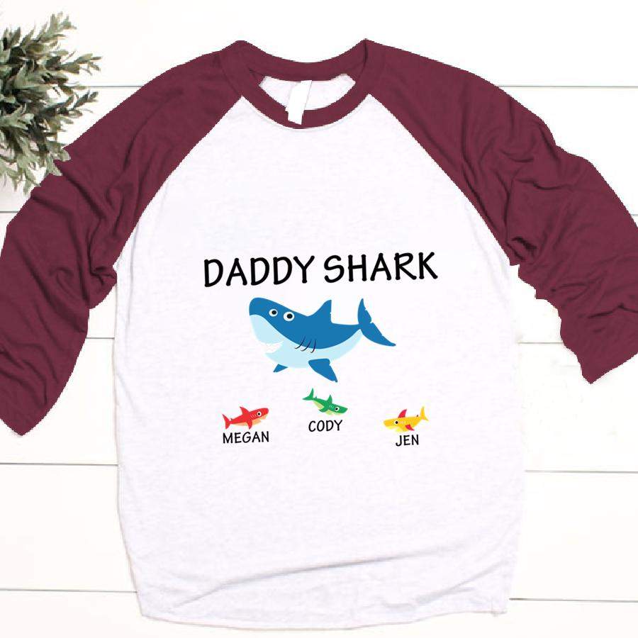 Daddy Shark | Baseball T-shirt