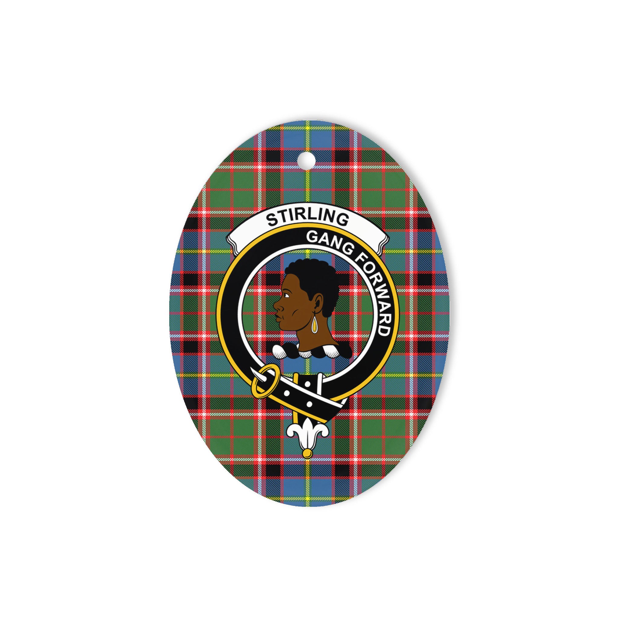 Stirling Of Keir Scottish Clan Plaid Ornament Gift. Christmas Tree Ornament Stirling Of Keir Clan Tartan Ornament Great Christmas Ornaments Gift Oval Ornament