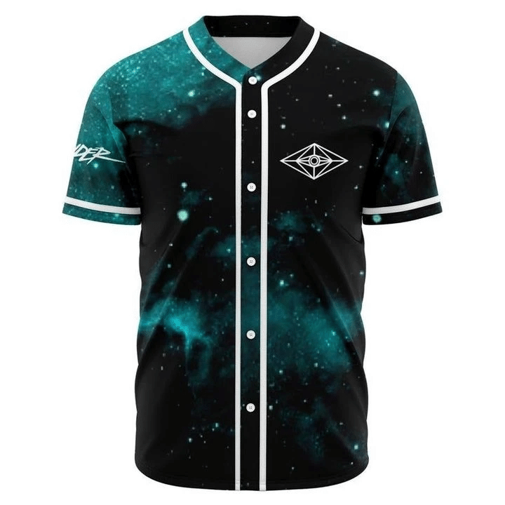 Earth In Galaxy 3D Prints Baseball Jersey For Men