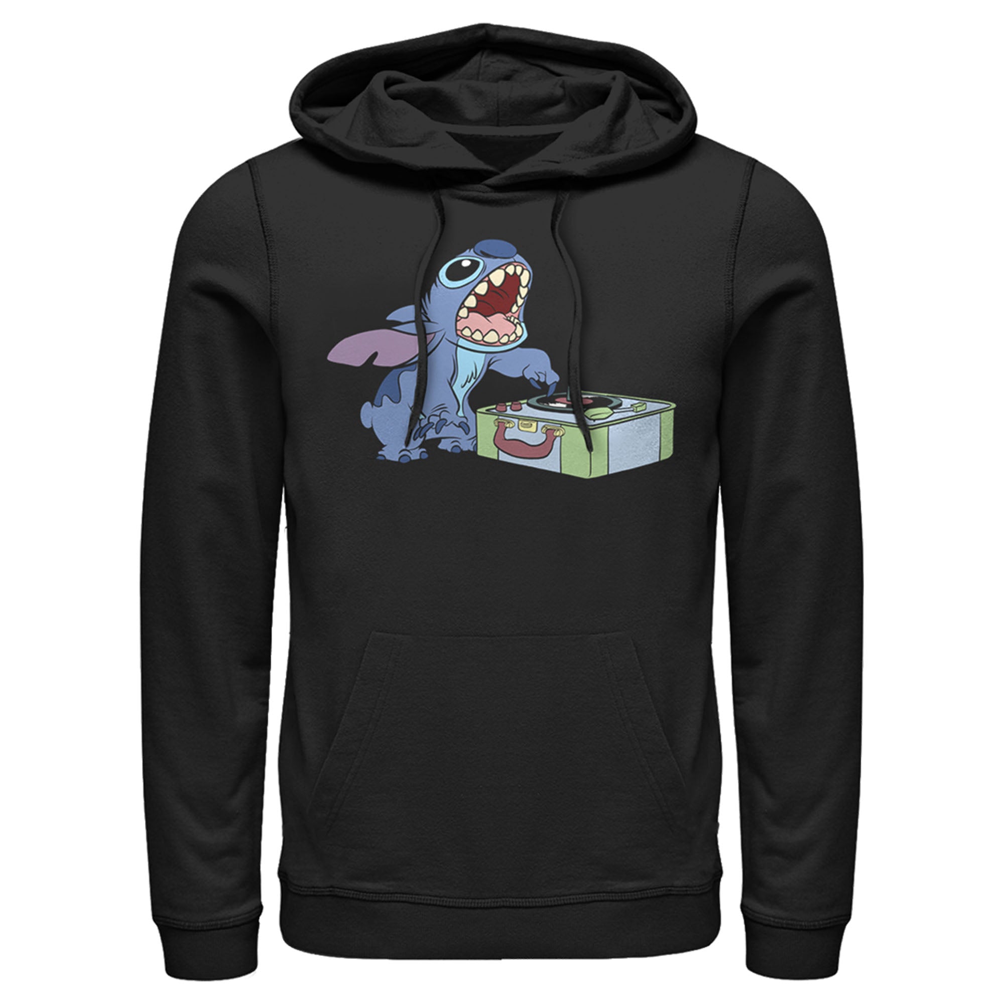 Men’S Lilo & Stitch Record Scratch Pull Over Hoodie