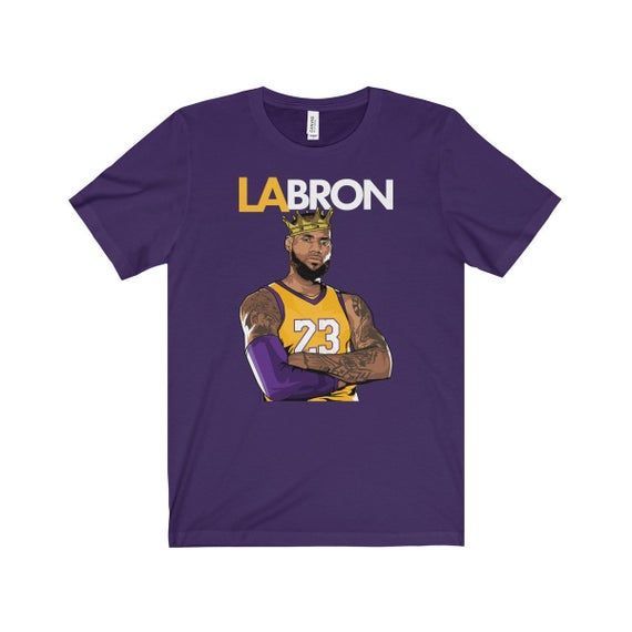 Lebron Los Angeles La Bron Shirt With Awesome Graphic Of King James Shirt