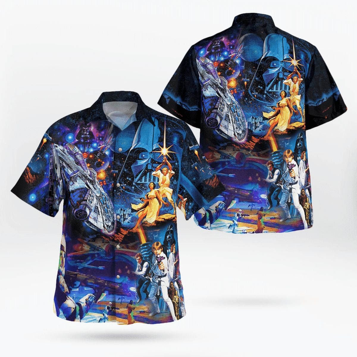 New May The Force Be With You For Man And Woman Print Short Sleeve Hawaii Shirt Ha78732