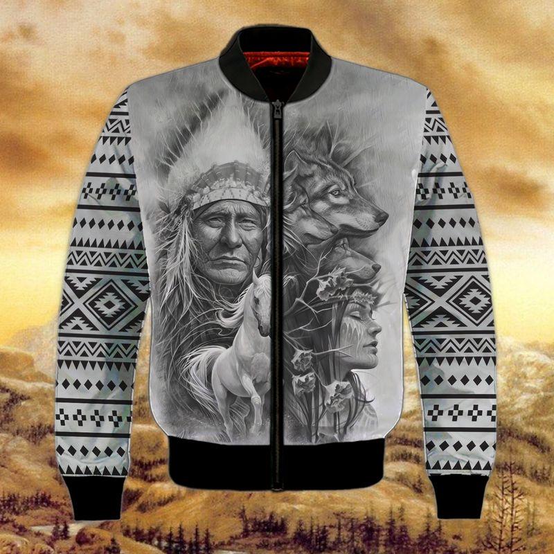 Native People With Animals 3D Bomber