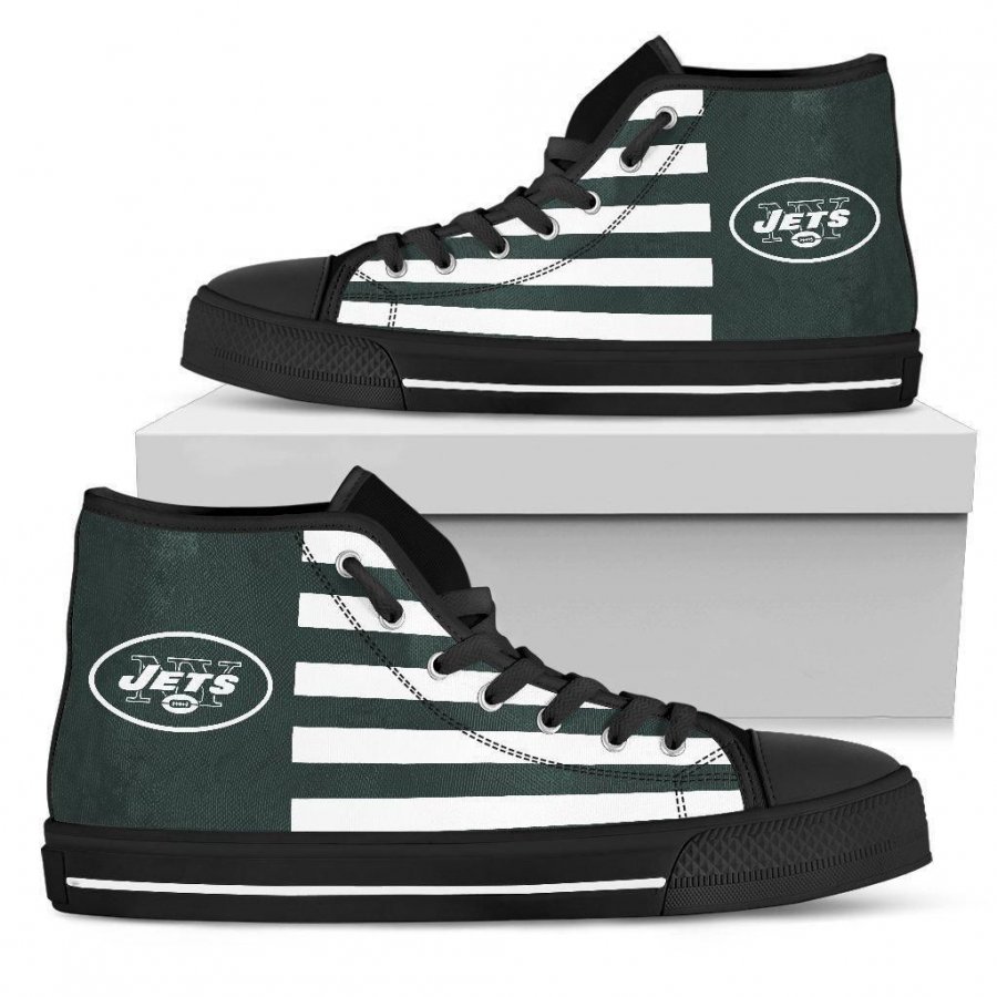 American Flag New York Jets High Top Shoes #483