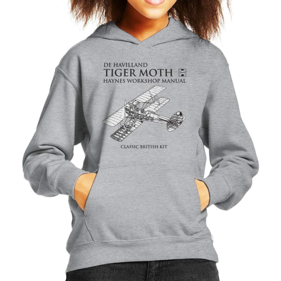 Haynes Owners Workshop Manual de Havilland Tiger Moth Kid’s Hooded Sweatshirt