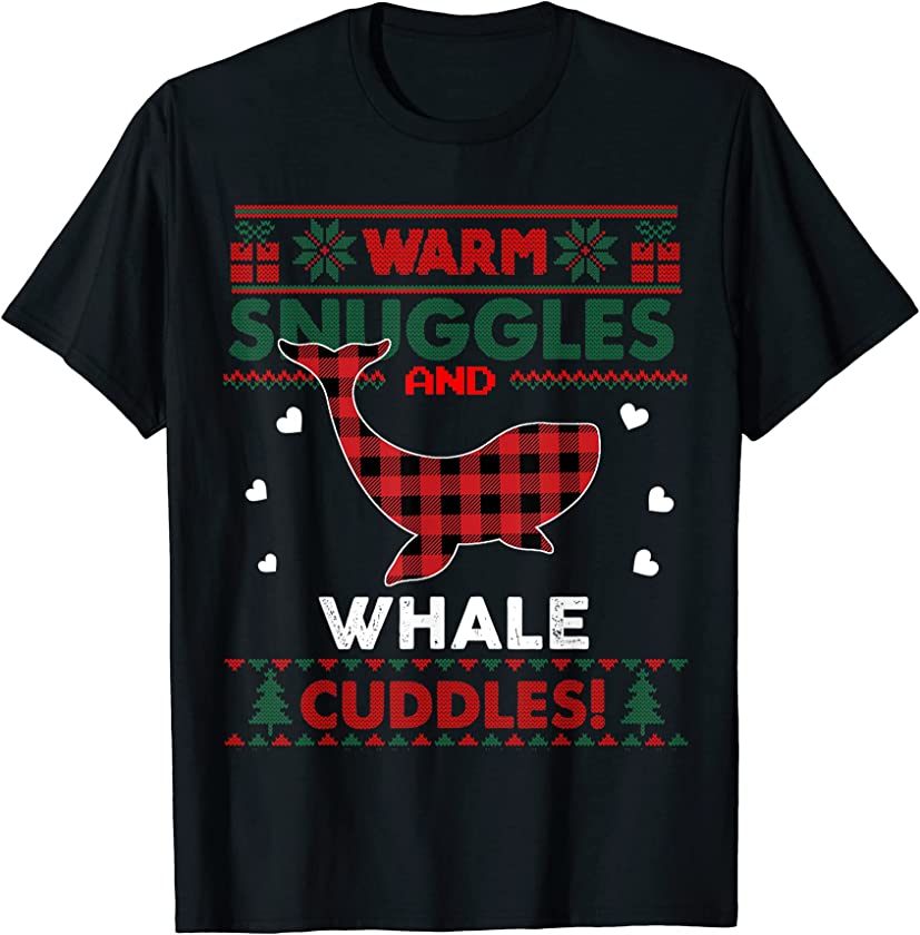 Whale Lover Xmas Gift Cute Whale Ugly Christmas Sweater T-Shirt