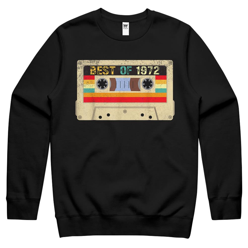 50 Birthday Decorations Men Best Of 1972 Bday 50Th Birthday Crewneck Sweatshirt