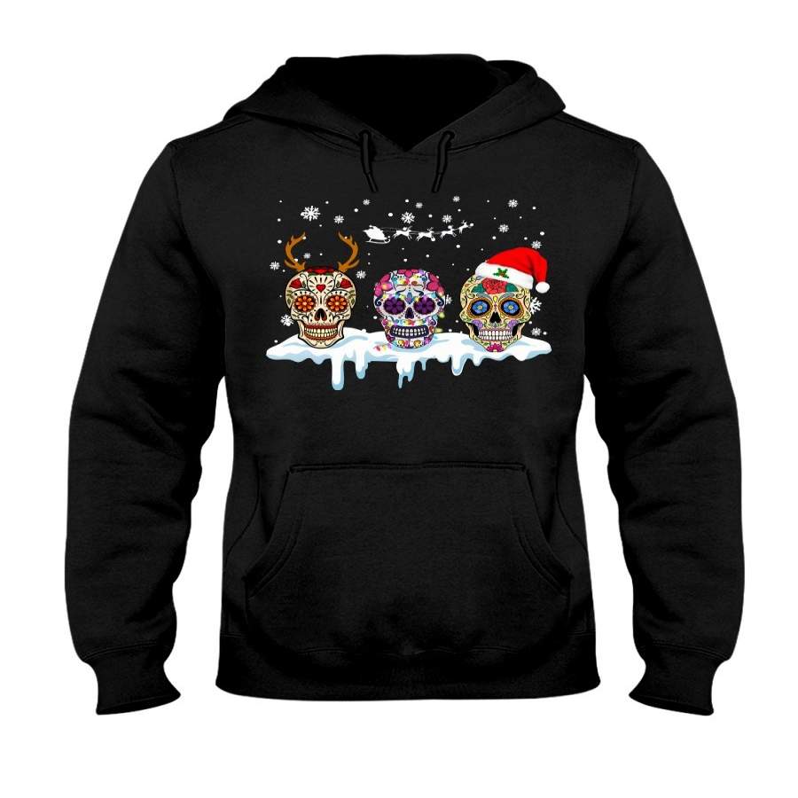 Merry Christmas Three Skulls Christmas Gift Hoodie