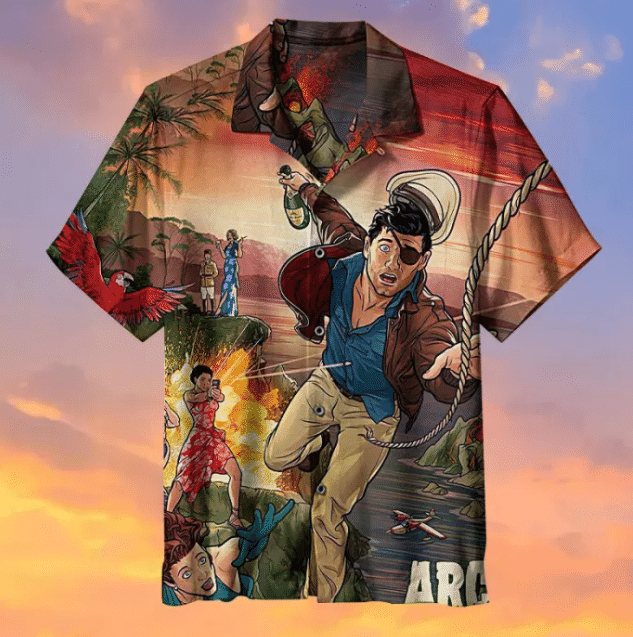 Archer For Man And Woman Print Short Sleeve Hawaii Shirt Ha76098