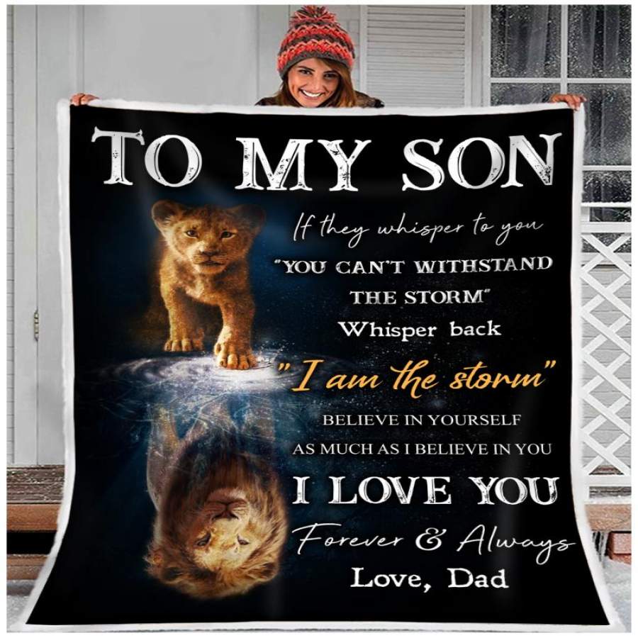 ZALOOO The Storm Dad To Son Lion Blanket