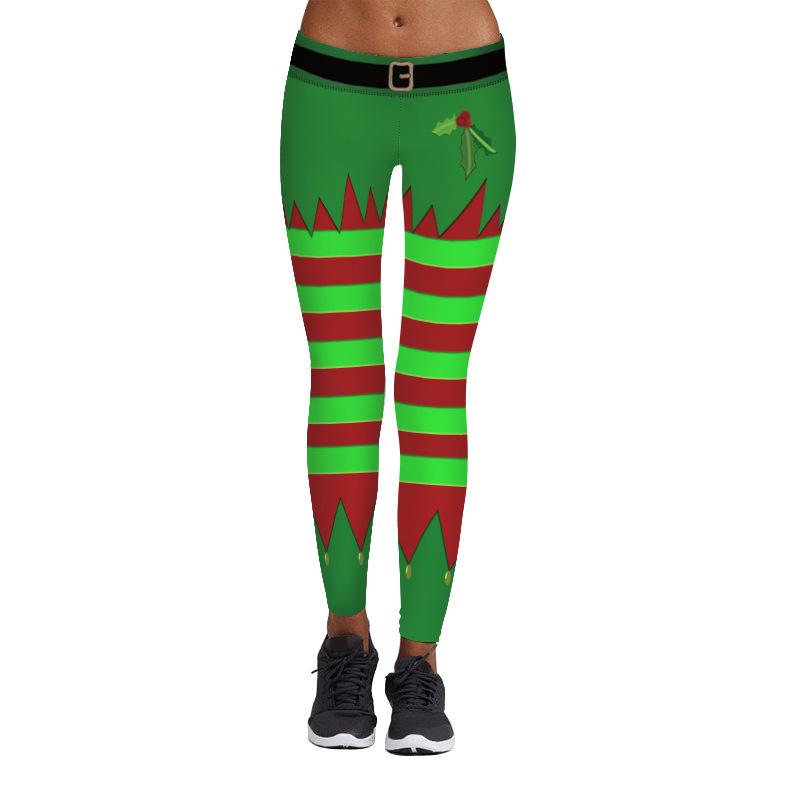 Christmas Leggings – Women 3D Xmas Theme Elastic Legging