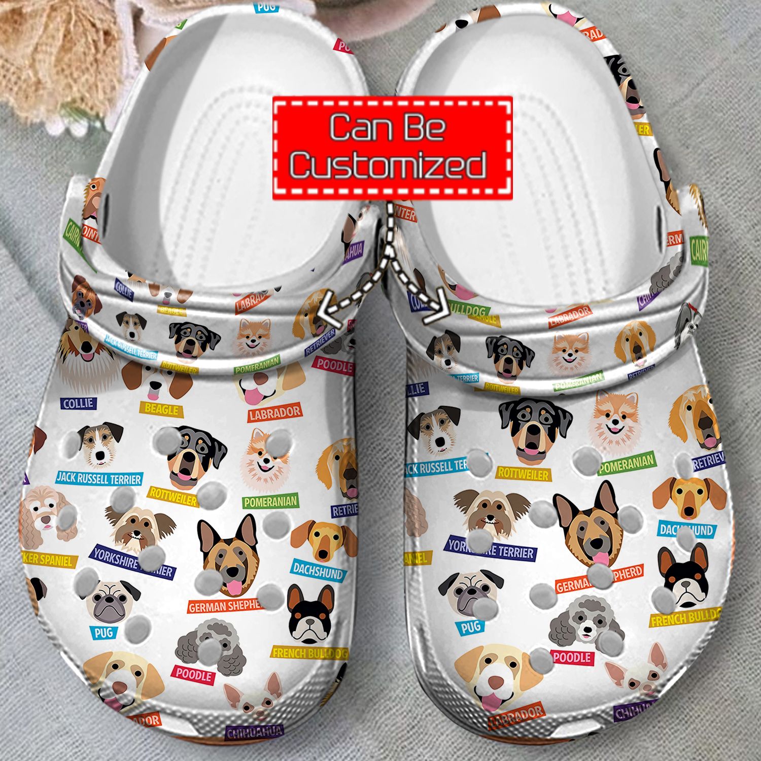 Animal Print Crocs – Personalized Dogs Collection Pattern Clog Shoes