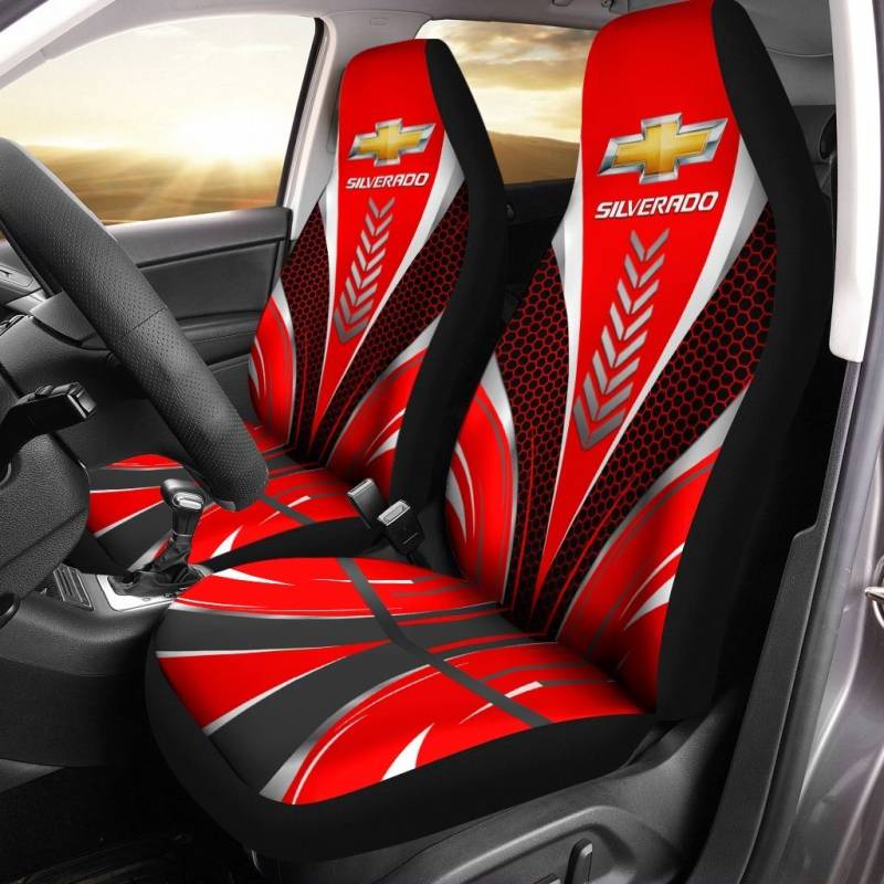 Chevrolet Silverado- BDA Car Seat Cover (Set of 2) Ver1 (Red)