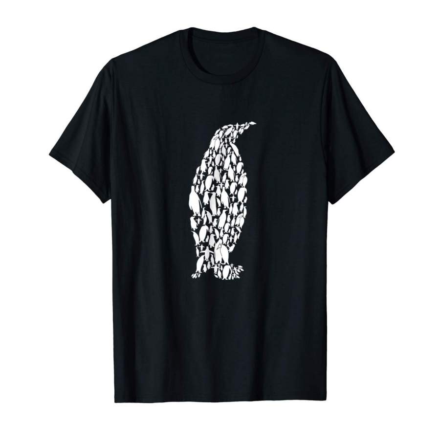 Penguin Shirt Aweome Adult Men Penguin Shirt Men Cotton T-Shirt