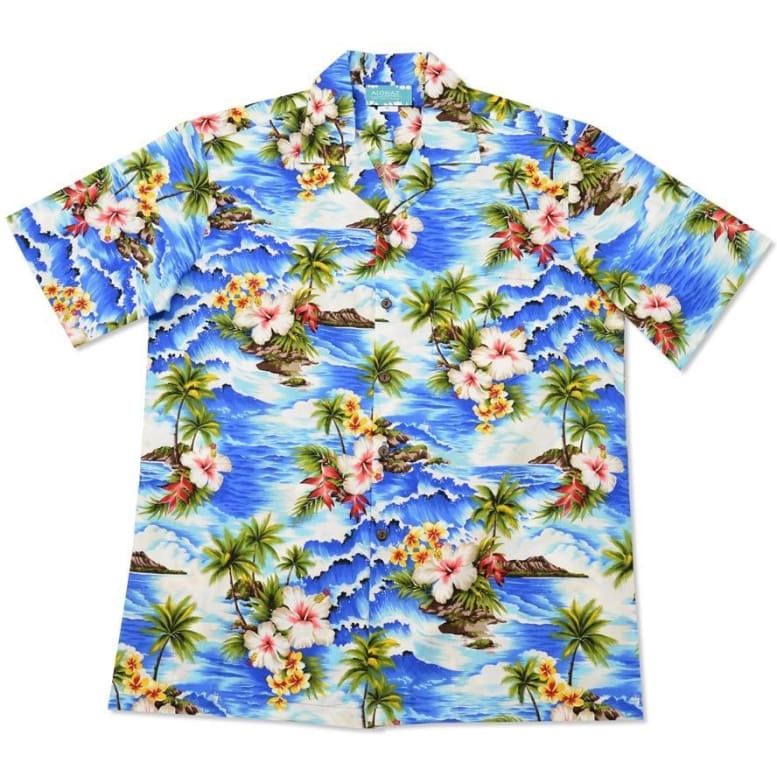 Floral Blue Unique Design Hawaii Shirt Ha81080